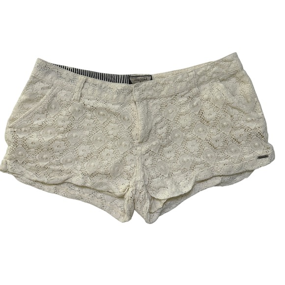 Volcom Pants - Volcom Micro Floral Lace Shorts Womens Sz 7 Coquette‎ Boho Romantic Summer Beach